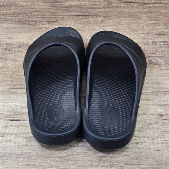 Oofos OOahh Slide Mens Size 12 Black Outdoor Sport Recovery Sandals main image 5